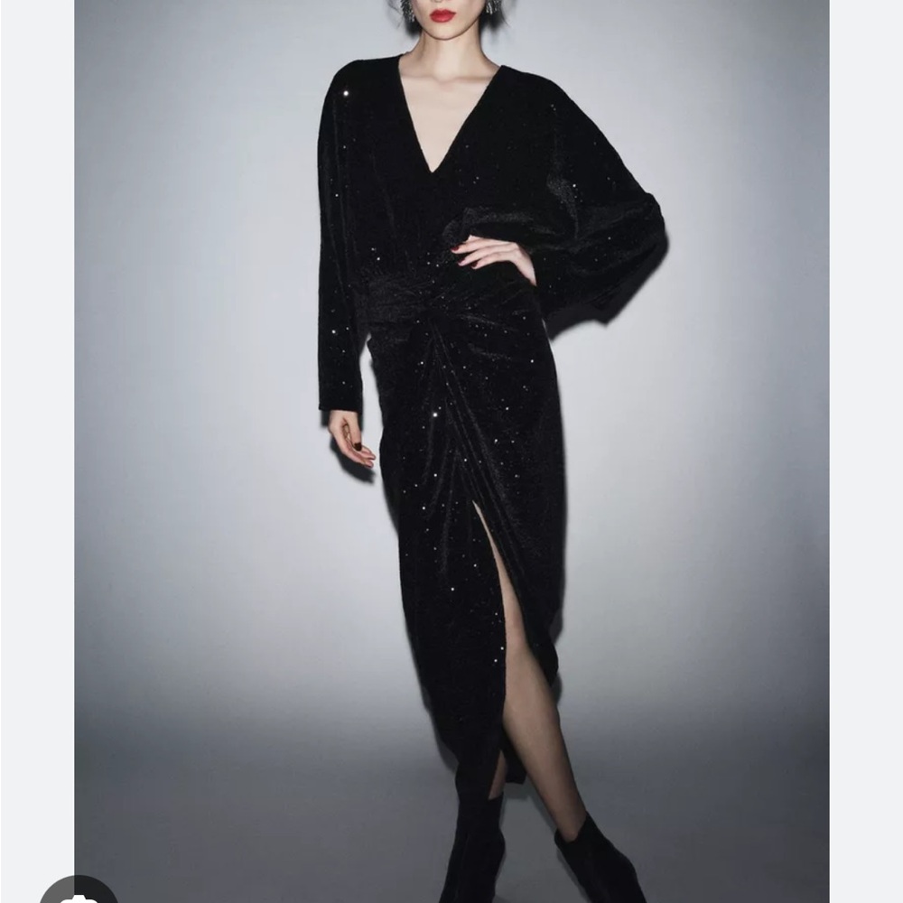 ZARA Black Sequin Dress